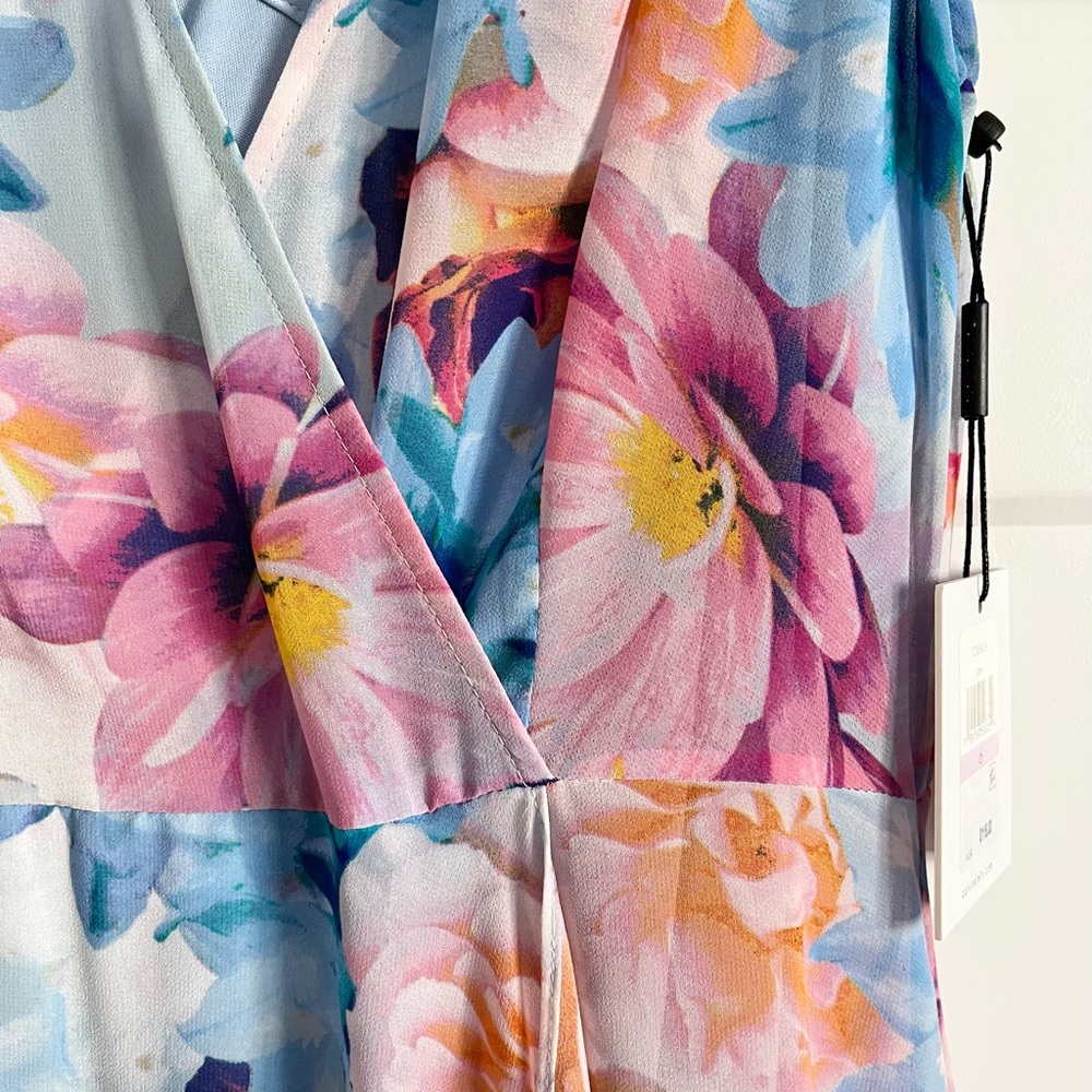 NWT Calvin Klein Floral Watercolor Sleeveless Dress Size 6 - Picture 5 of 13